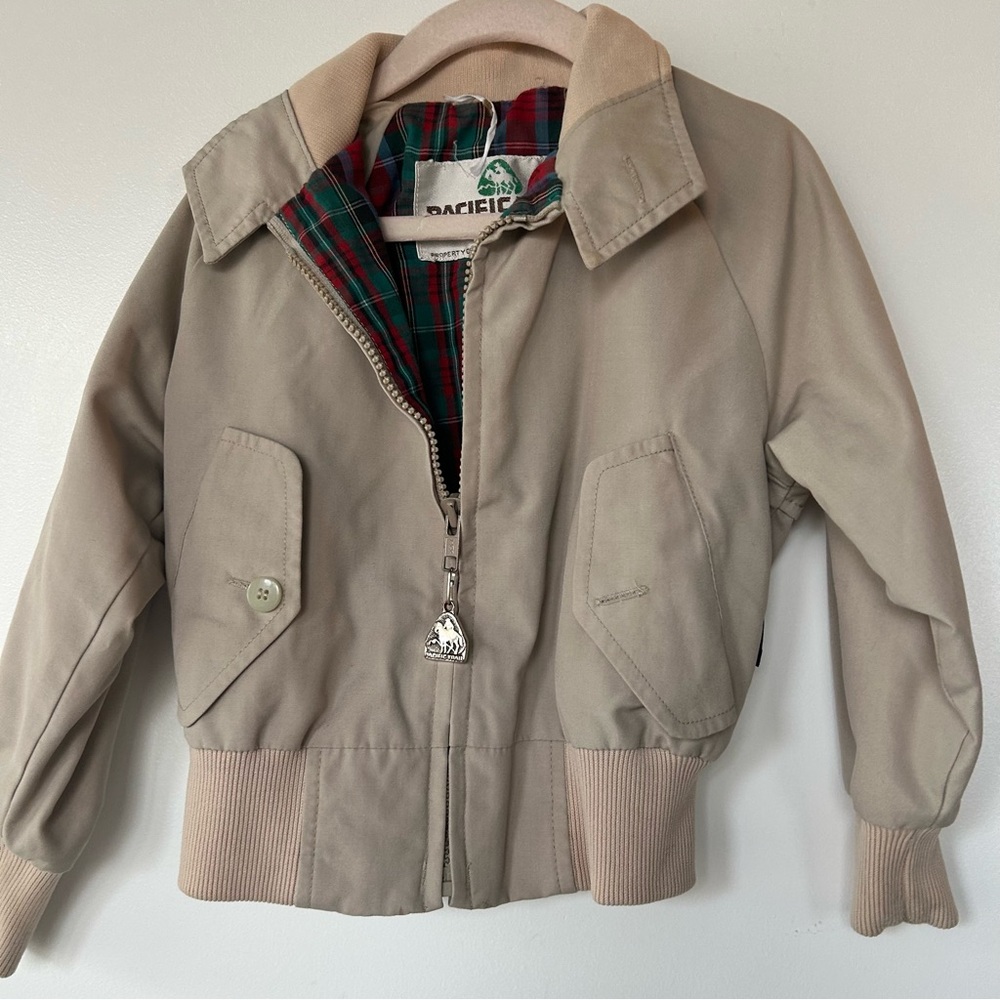 Vintage Kids Pacific Trail Sportswear Tan Zip Up Jacket